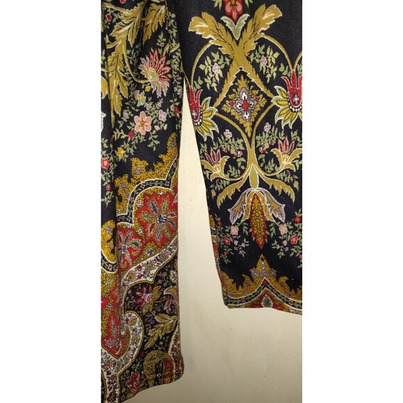 Zolucky Jacket Top Women Size L Lightweight ARTSY Floral Designs BOHEMIAN Multi - Picture 5 of 13